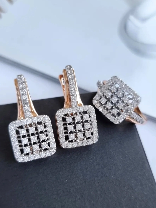 Набор украшений Xuping Stainless Steel, серьги, кольцо, в подарочной коробке