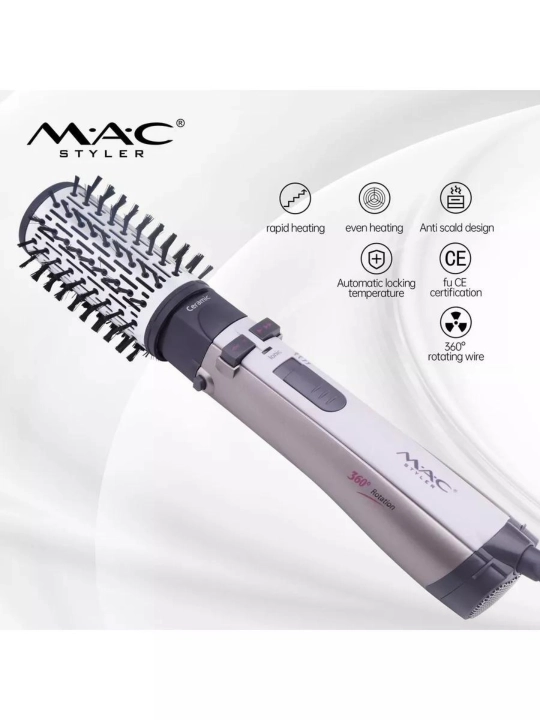 Avtomatik soch quritgich MAC MC-6730 fen taroq, 360 daraja aylanuvchi, keramik qoplamali