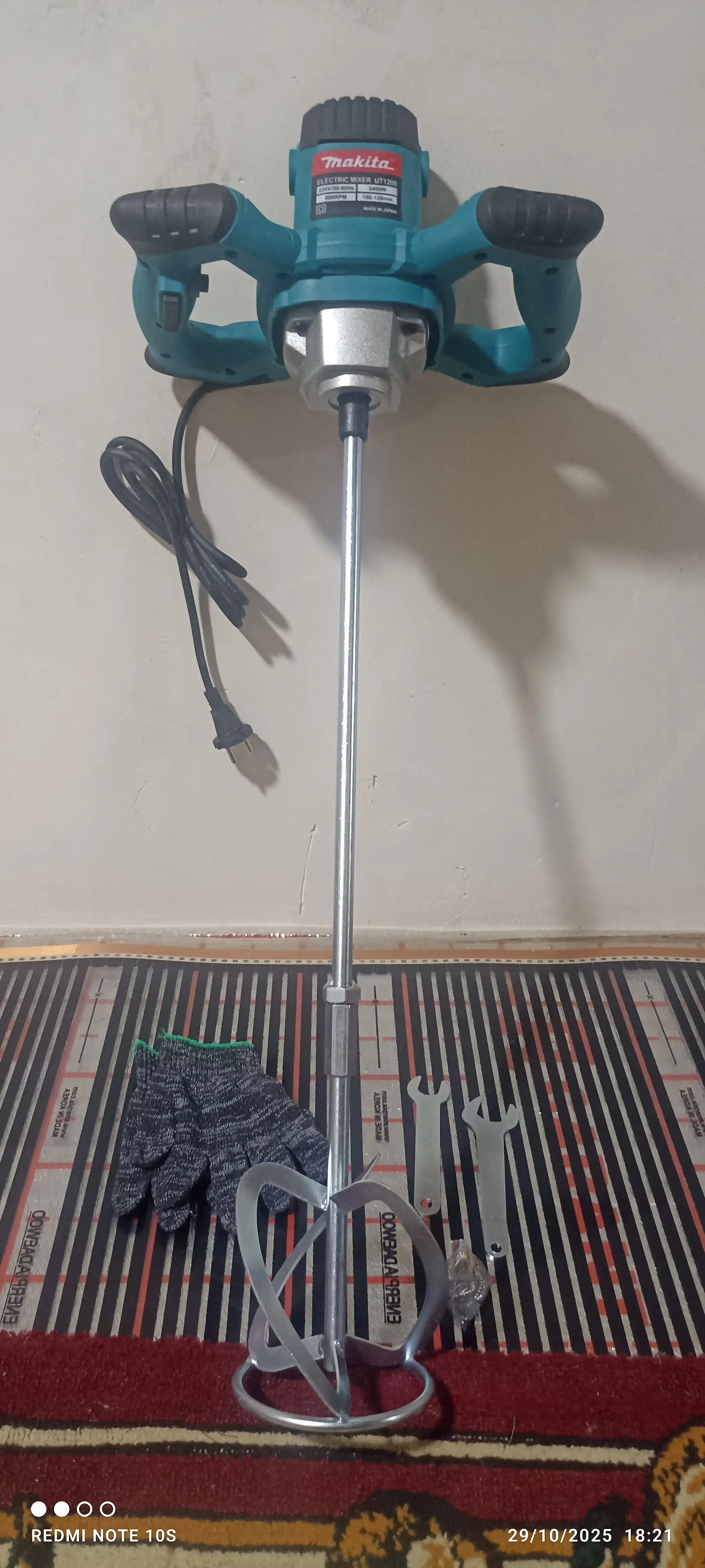 Qurilish mikseri elektr drell-mikser 2500Vt quvvatli M14 patron va venchik bilan