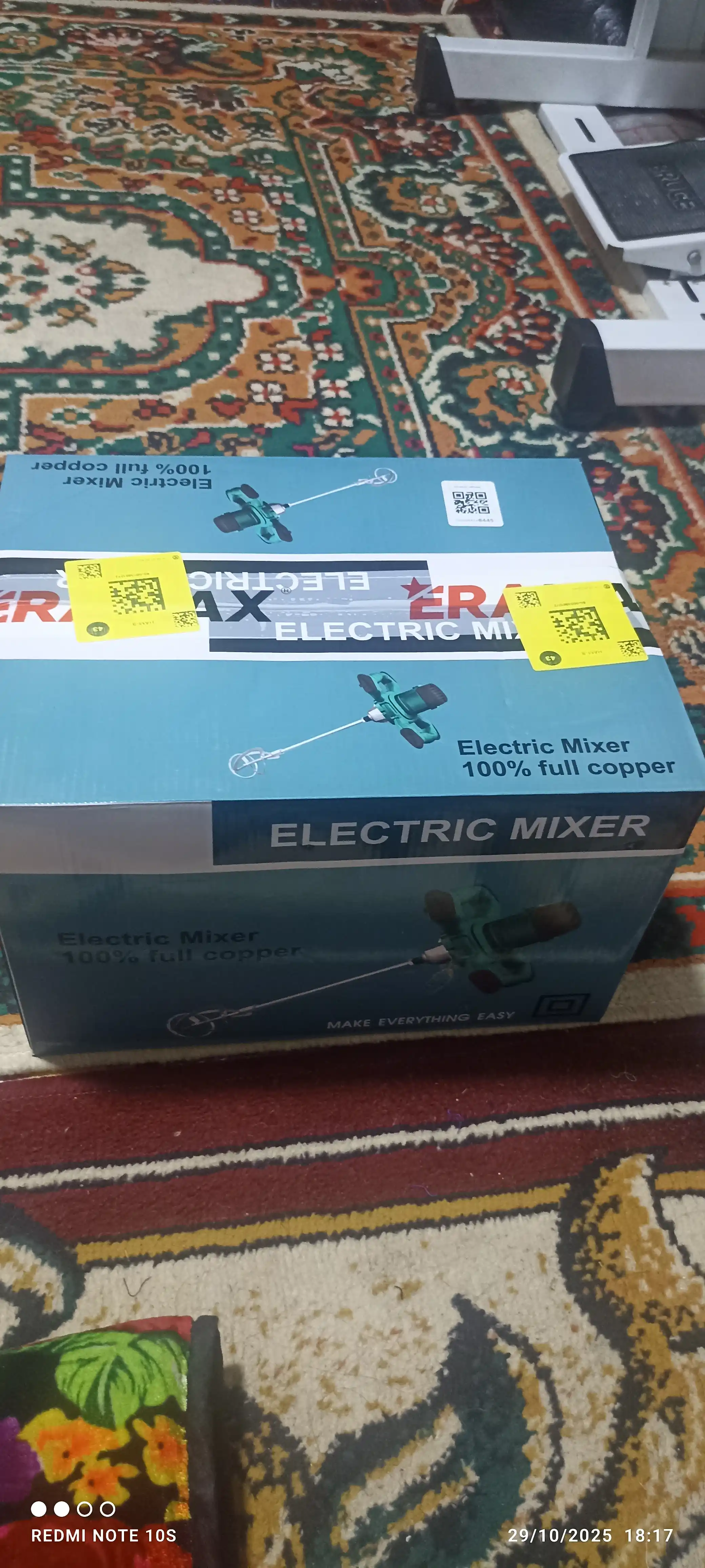 Qurilish mikseri elektr drell-mikser 2500Vt quvvatli M14 patron va venchik bilan