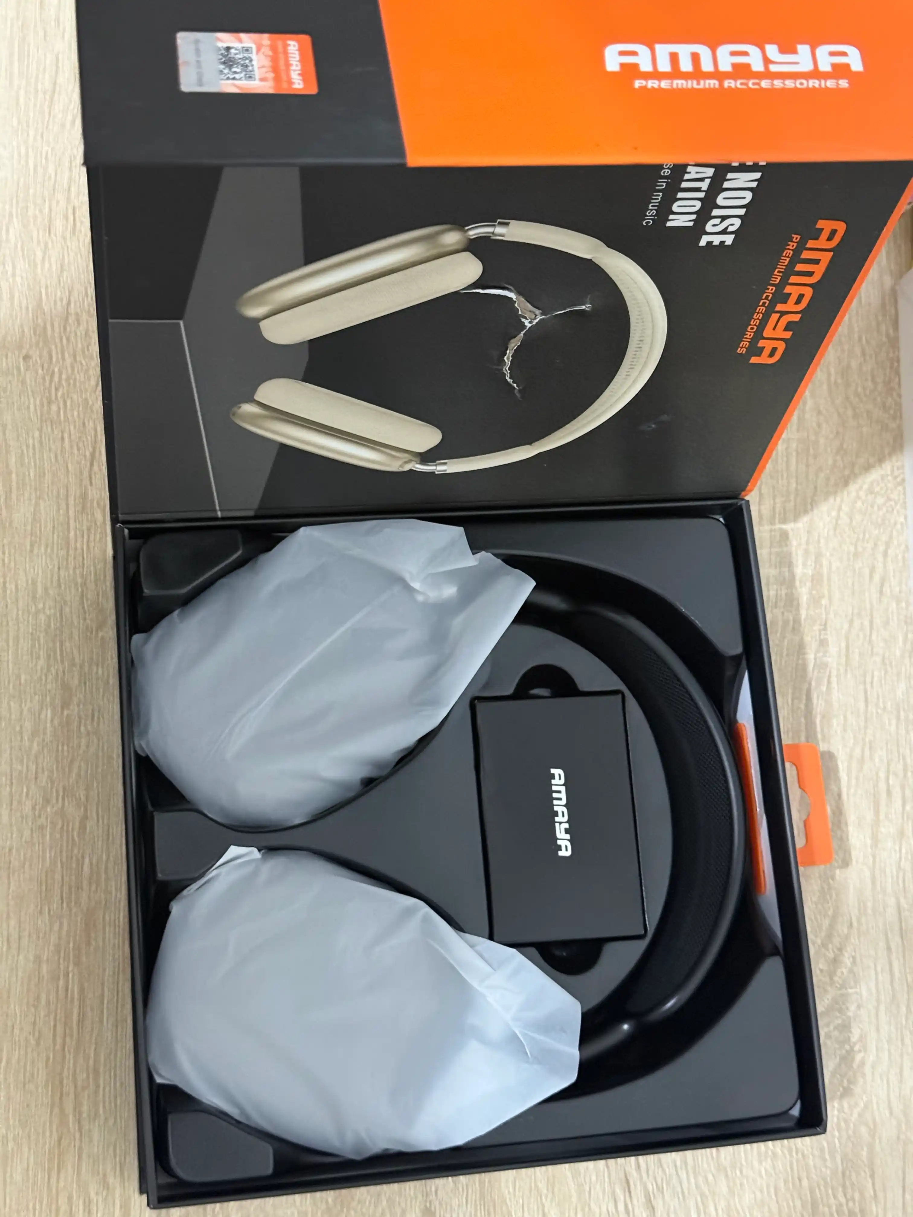 AMAYA 680M Bluetooth Naushnik, ANC Shovqinni Bostirish, Kuchli Extra Bass, Qora