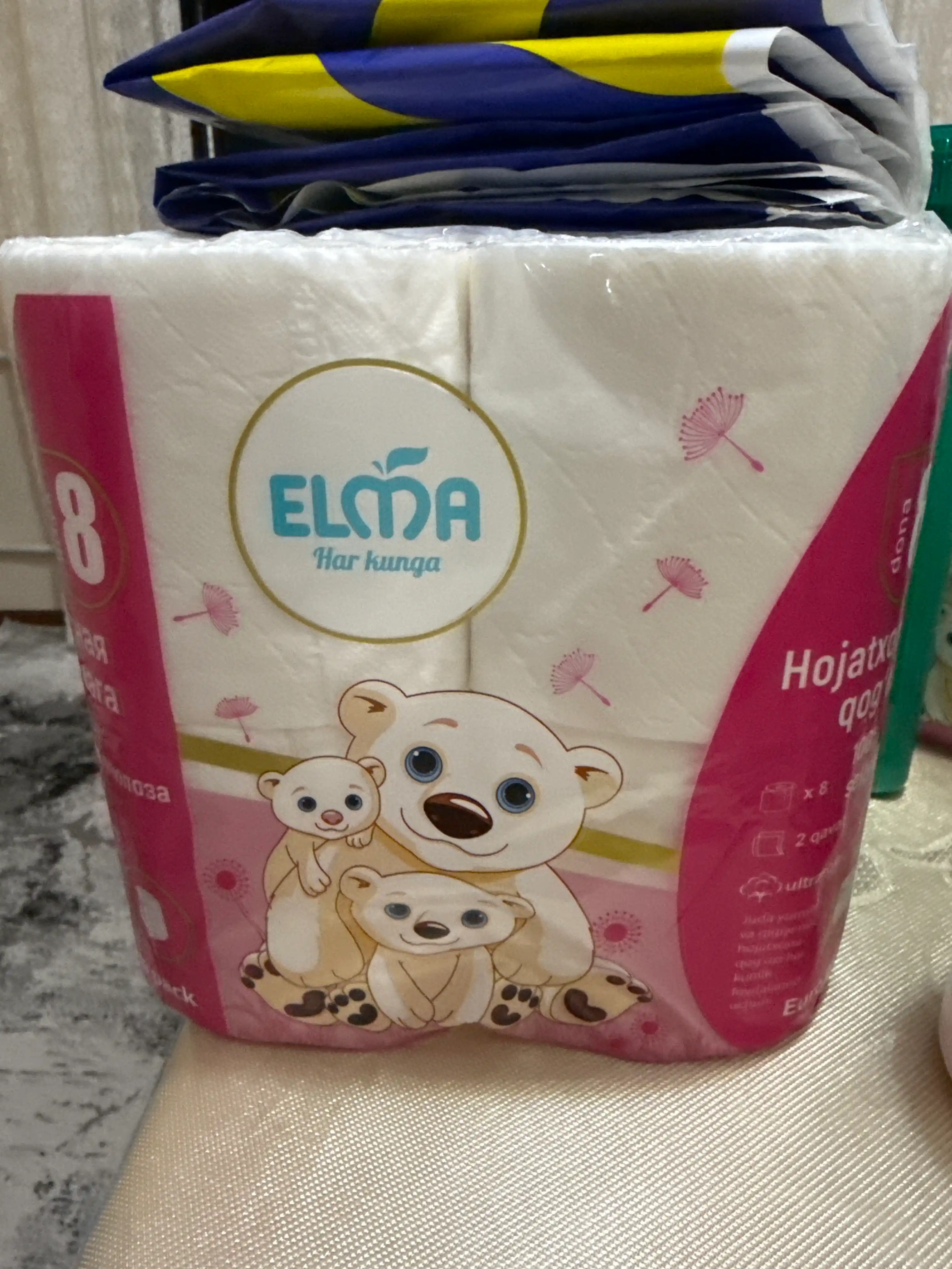Tualet qog'ozi Elma Ultrasoft 2 qatlamli, 8 dona