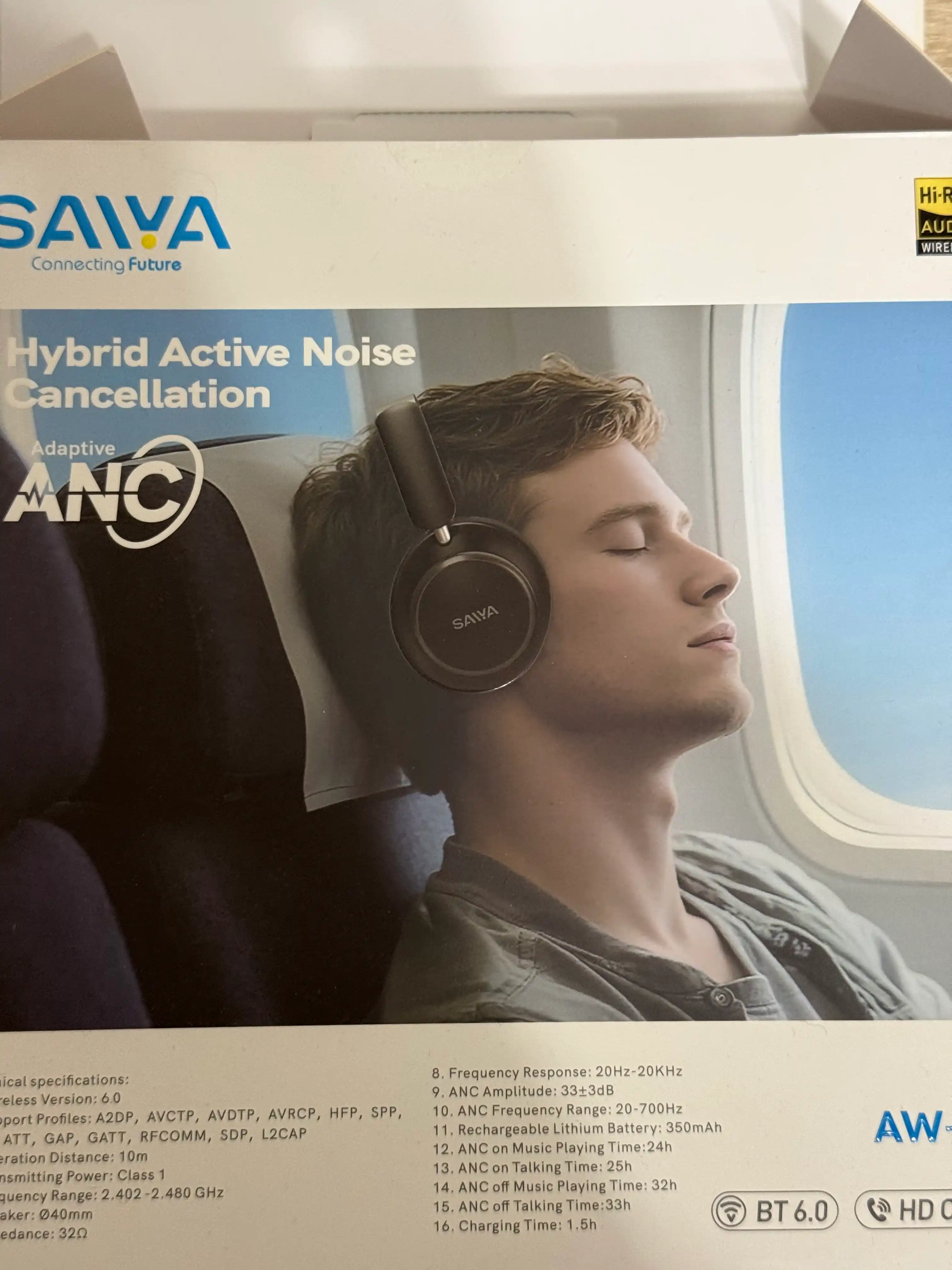 SAIVA AW-27 Professional ANC Bluetooth naushniklar, shovqinni to‘liq bekor qiluvchi [ORG]