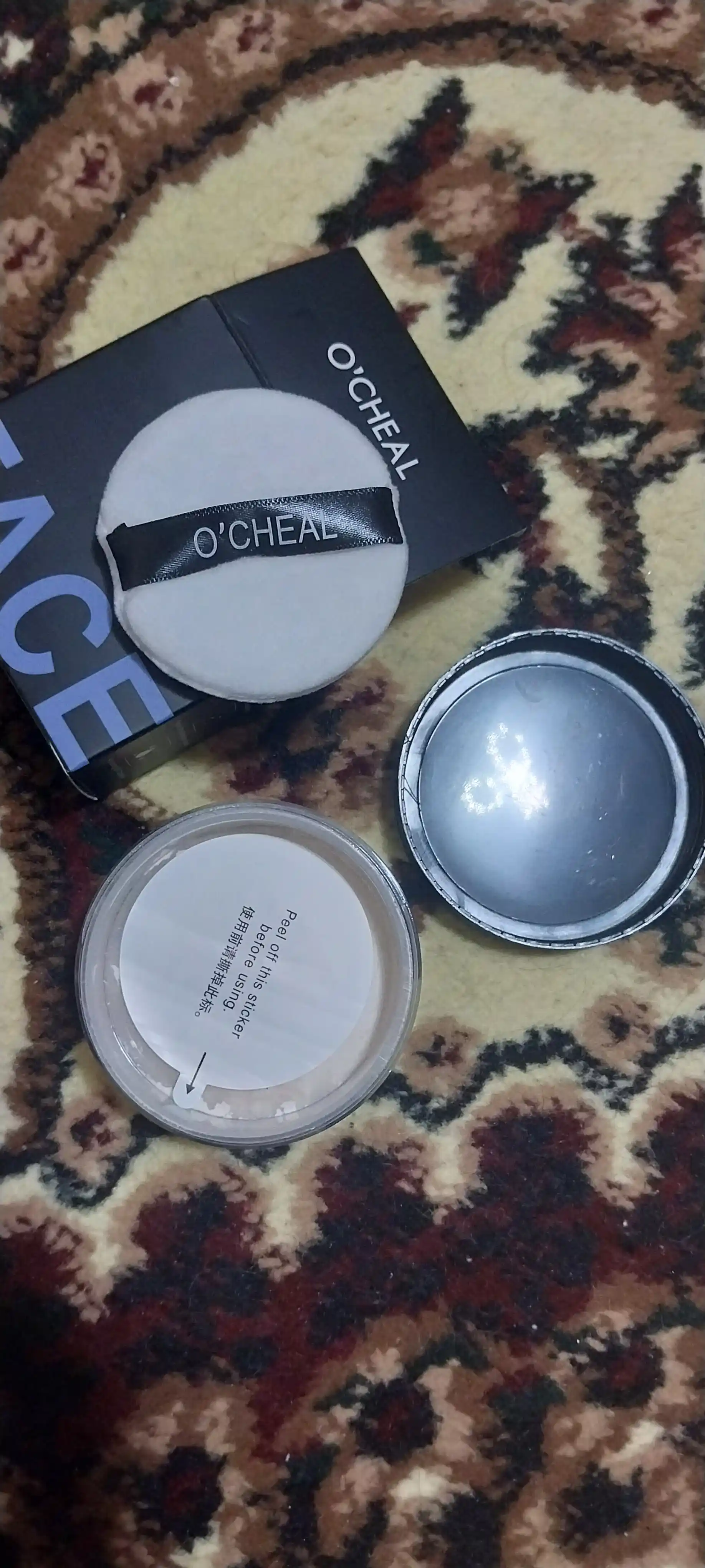Pudra yuz uchun upa, maydalangan shaffof va matli, yuz uchun kasmetika, makiyaj uchun, 15 g