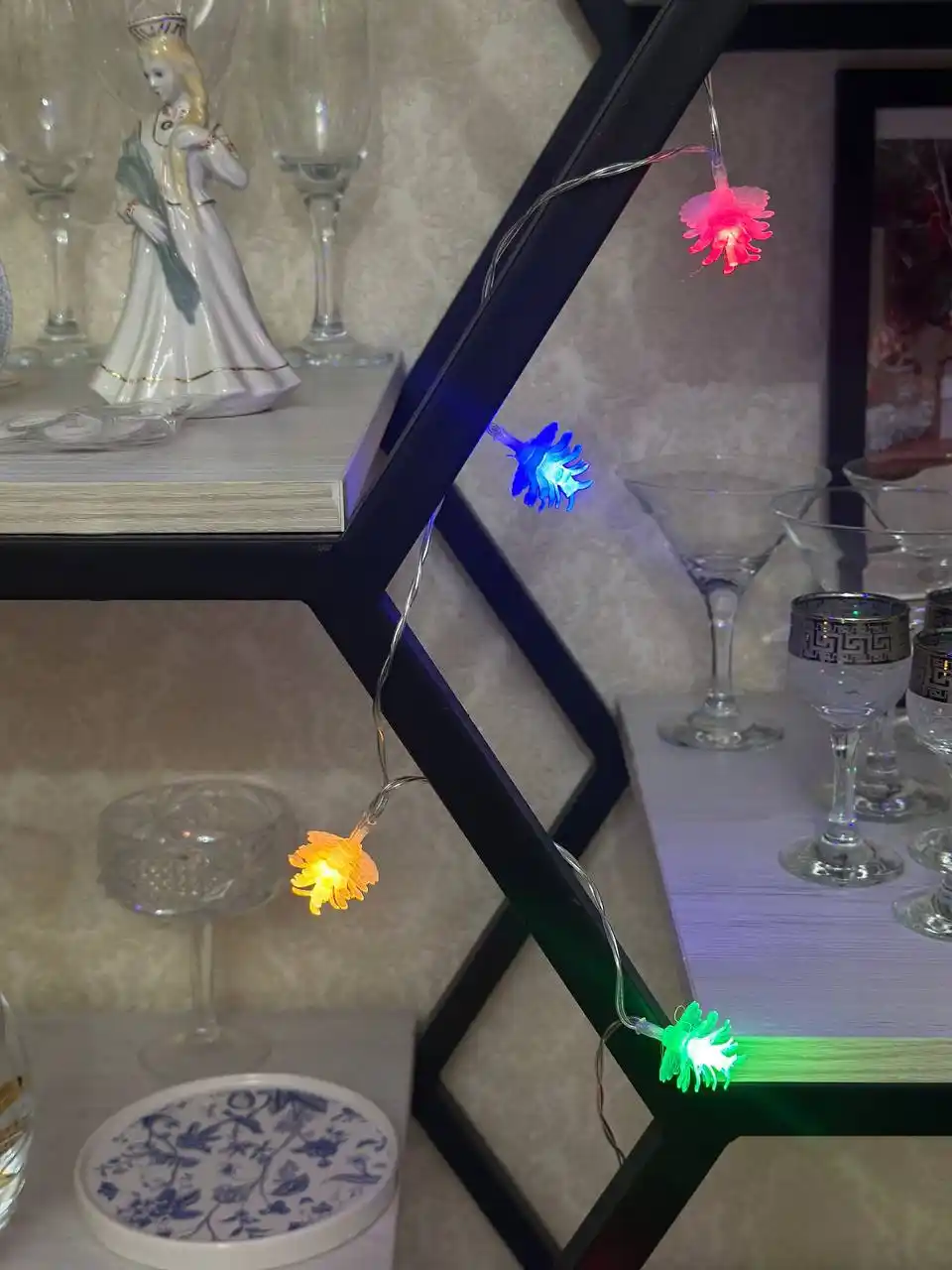 LED girlyanda “Shishkalar”, yangi yil uchun, batareykada, archa uchun, 3, 6, 10 metr