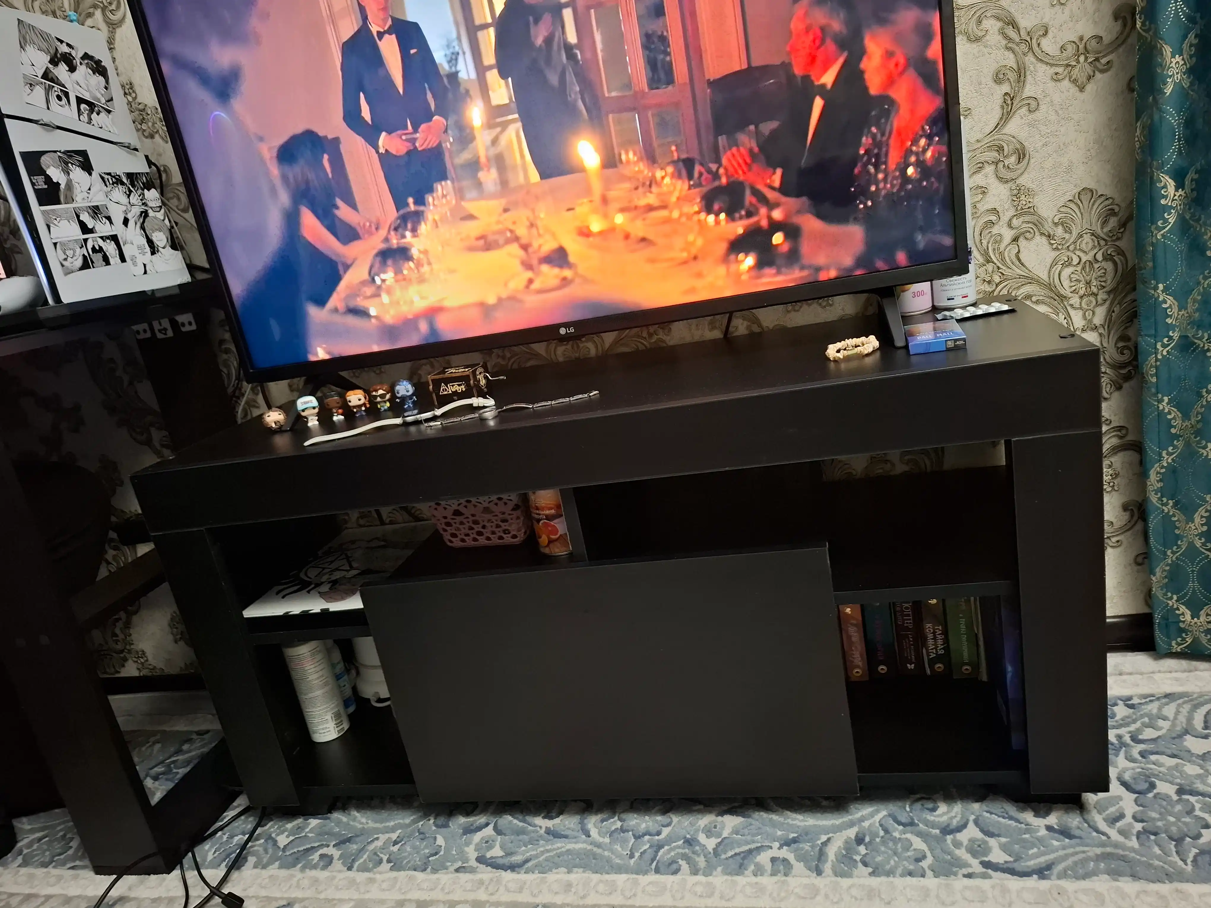 Televizor uchun tumba pоdstavka LEETO, polda turadigan, to'liq yig'ilgan, 110*55*35 см