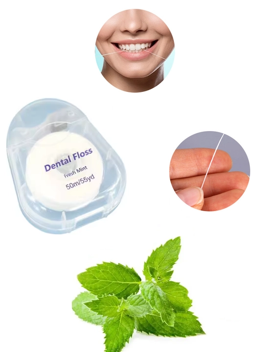 Зубная нить Dental Floss Fresh Mint — 50 метров, мятная