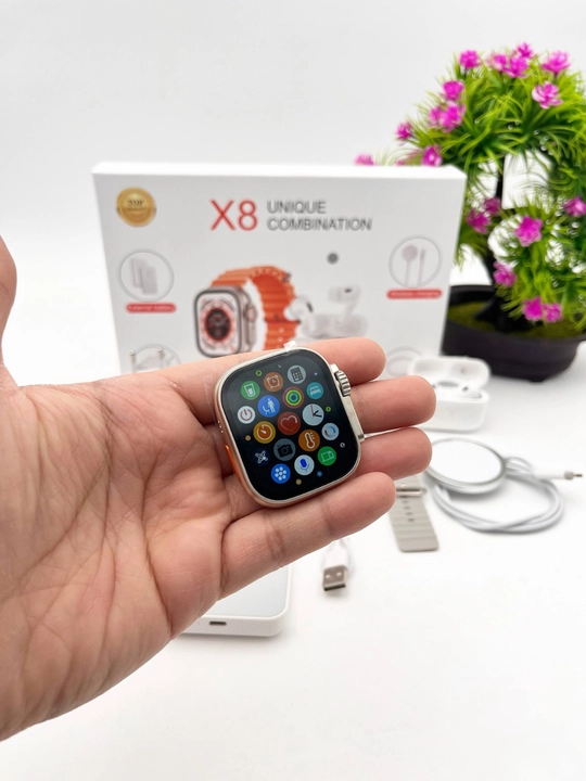 Smart Watch Ultra и Smart Watch 10, наушники Pods 2, ремешки 8–10 штук
