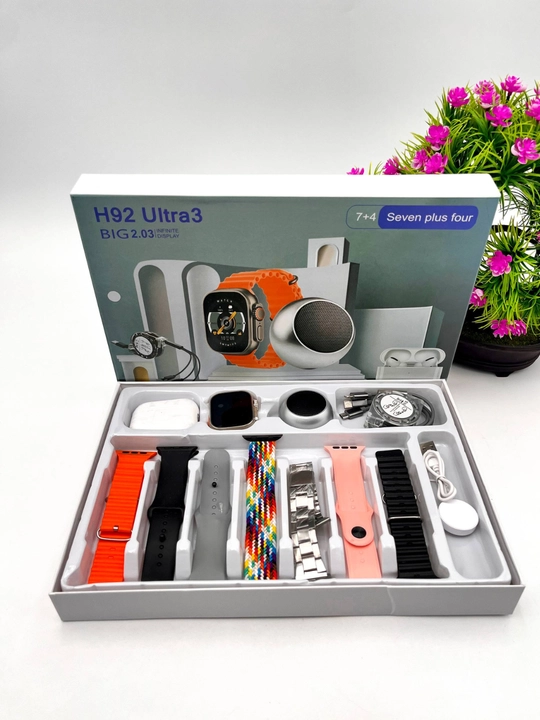 Smart Watch Ultra и Smart Watch 10, наушники Pods 2, ремешки 8–10 штук