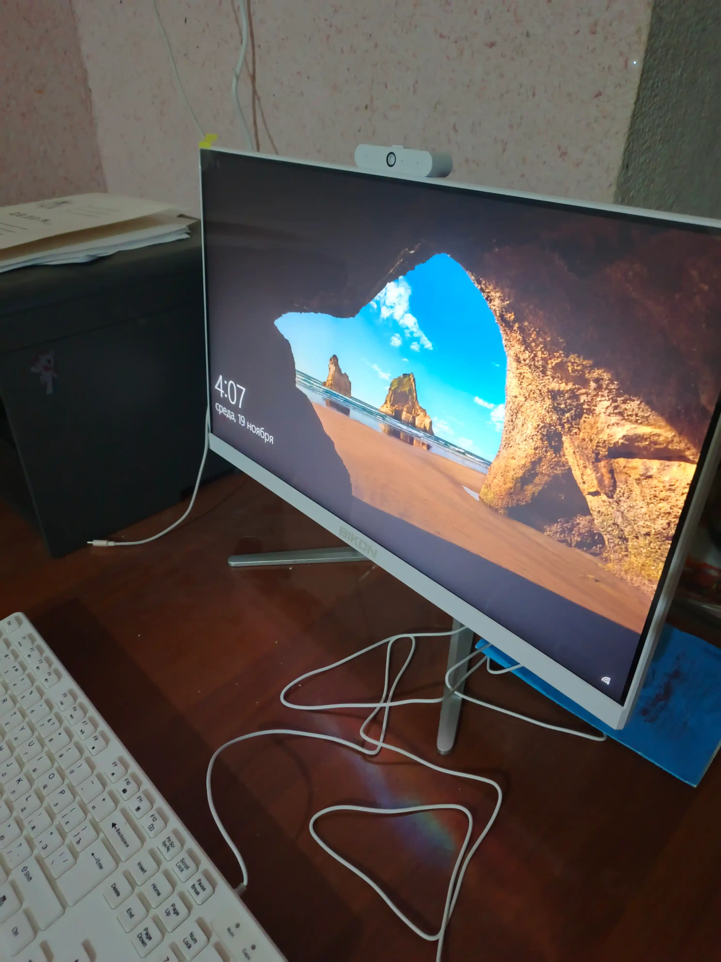 Monoblok BIKON 24" ekran, oq, Intel Core i7, SSD 128, 256, 512, 1000 GB, DDR3 8 GB