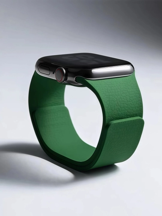 Ремешок с магнитной застёжкой и фактурой “личи” для Apple Watch S3–S11/SE/Ultra, 38–49 мм