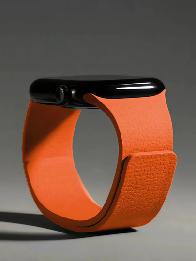 Ремешок с магнитной застёжкой и фактурой “личи” для Apple Watch S3–S11/SE/Ultra, 38–49 мм
