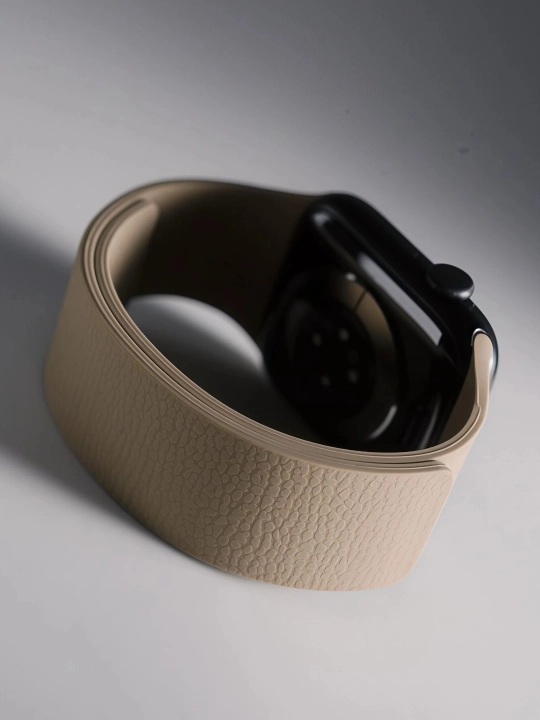 Ремешок с магнитной застёжкой и фактурой “личи” для Apple Watch S3–S11/SE/Ultra, 38–49 мм