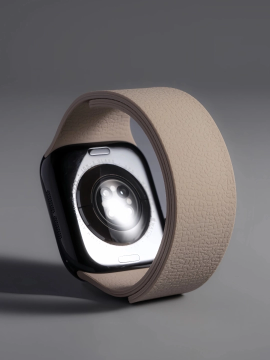 Ремешок с магнитной застёжкой и фактурой “личи” для Apple Watch S3–S11/SE/Ultra, 38–49 мм