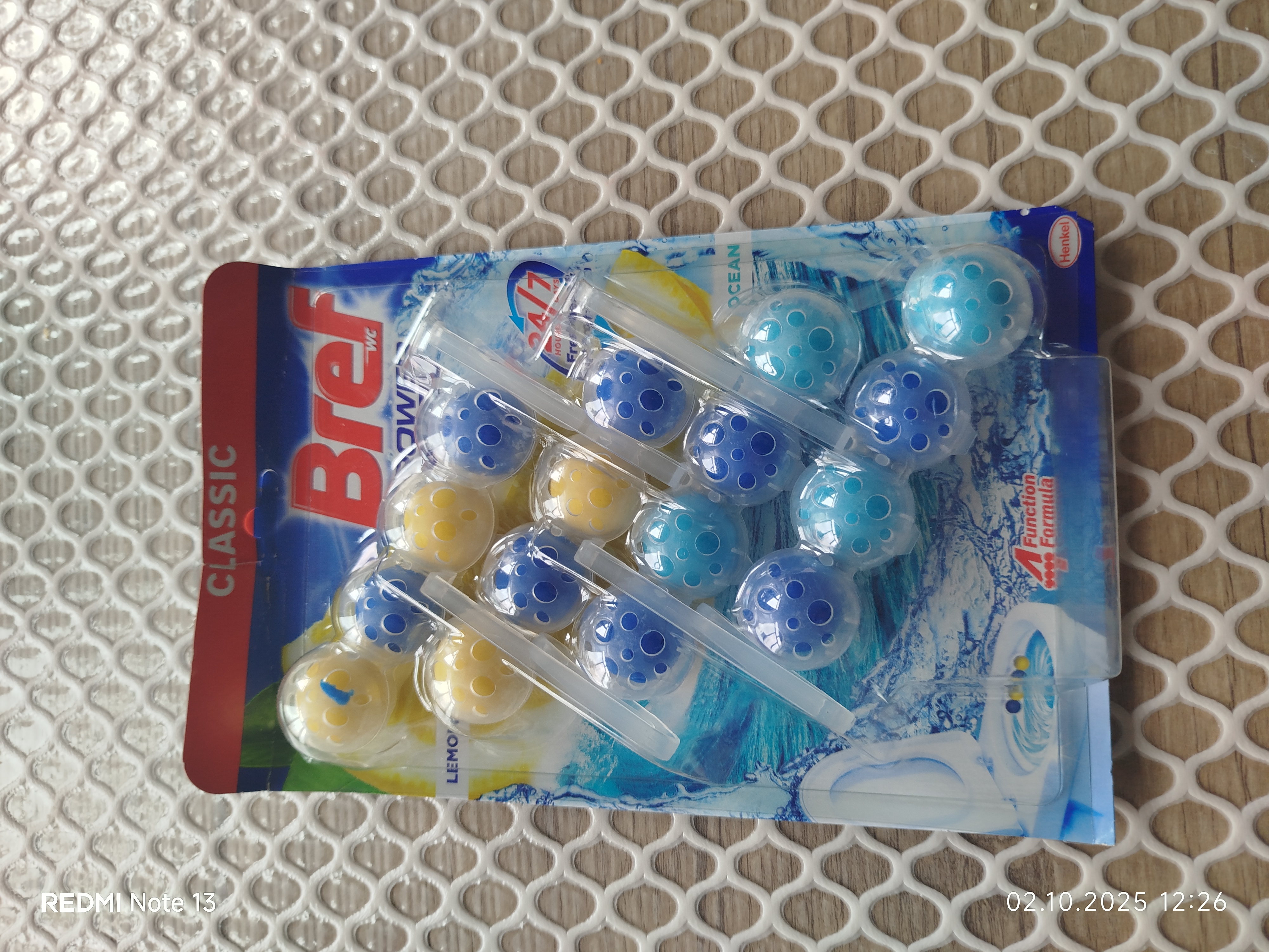 Bref Power Aktiv hojatxona bloki, Lemon/Ocean, 4x50 g