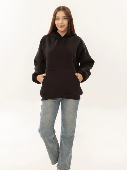 Xudi oversize, uniseks yunli qalpoqli, tostofka, sport kostuyumi