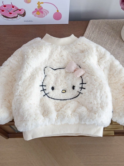 Кофта свитер hello kitty на девочку теплый зимний с длинным рукавом, от 3 месяцев до 2 лет
