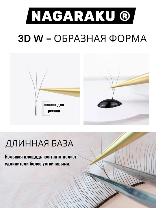 NAGARAKU 3D/4D/5D hajmli kipriklar — tabiiy effekt va mukammal hajm