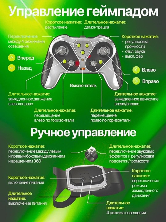 Радиоуправляемая машина с пультом, мощный двигатель, дрифт с паром, управление жестами