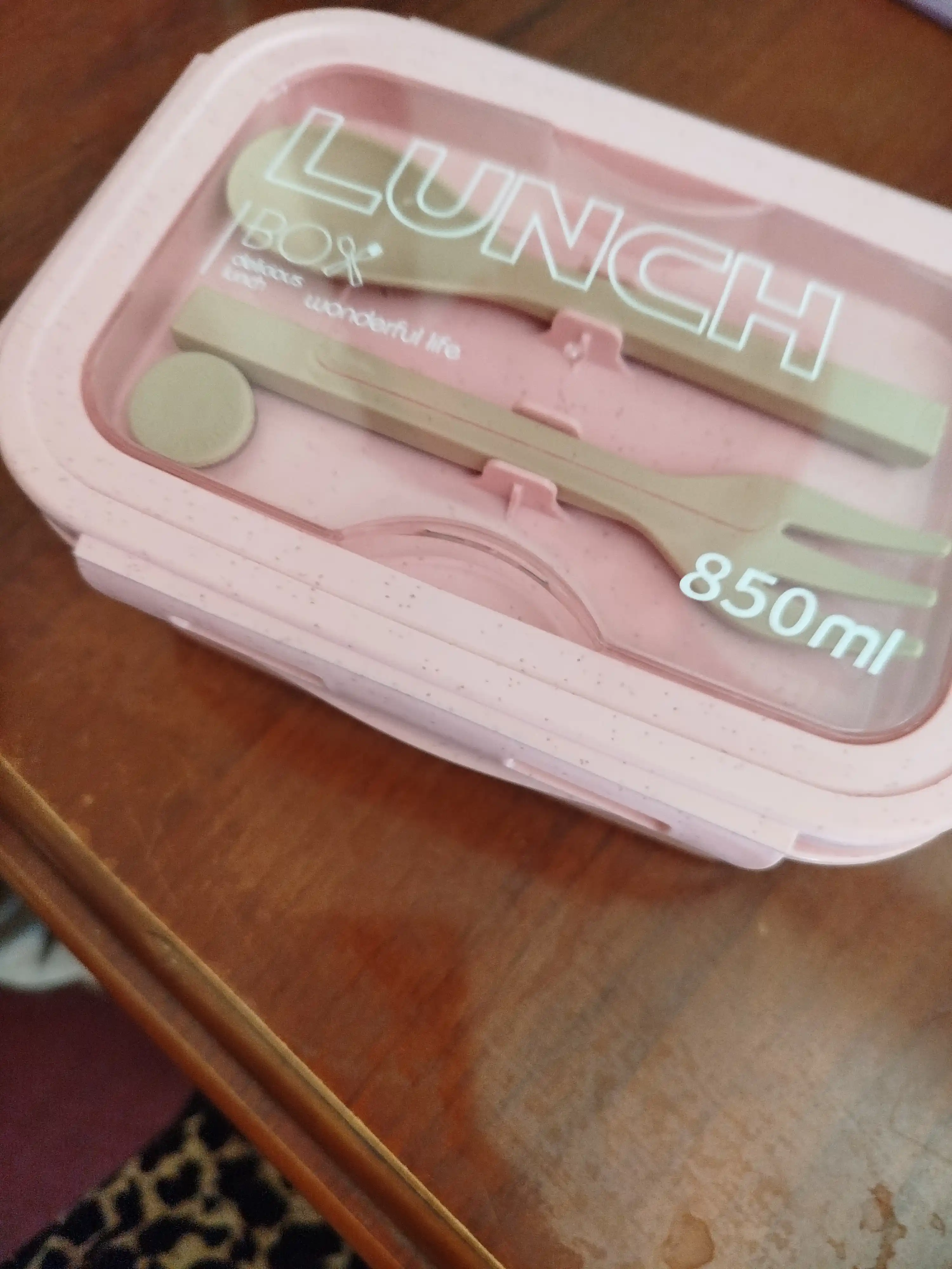 Lanch boks, ovqatni olib yurish uchun germetik konteyner, anjomlari bilan, Zi Store