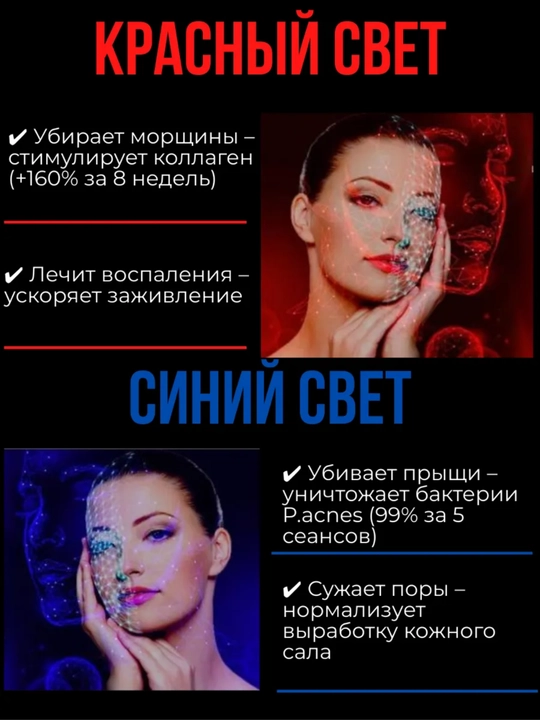 Фотонный инструмент для омоложения, маска, косметический инструмент
