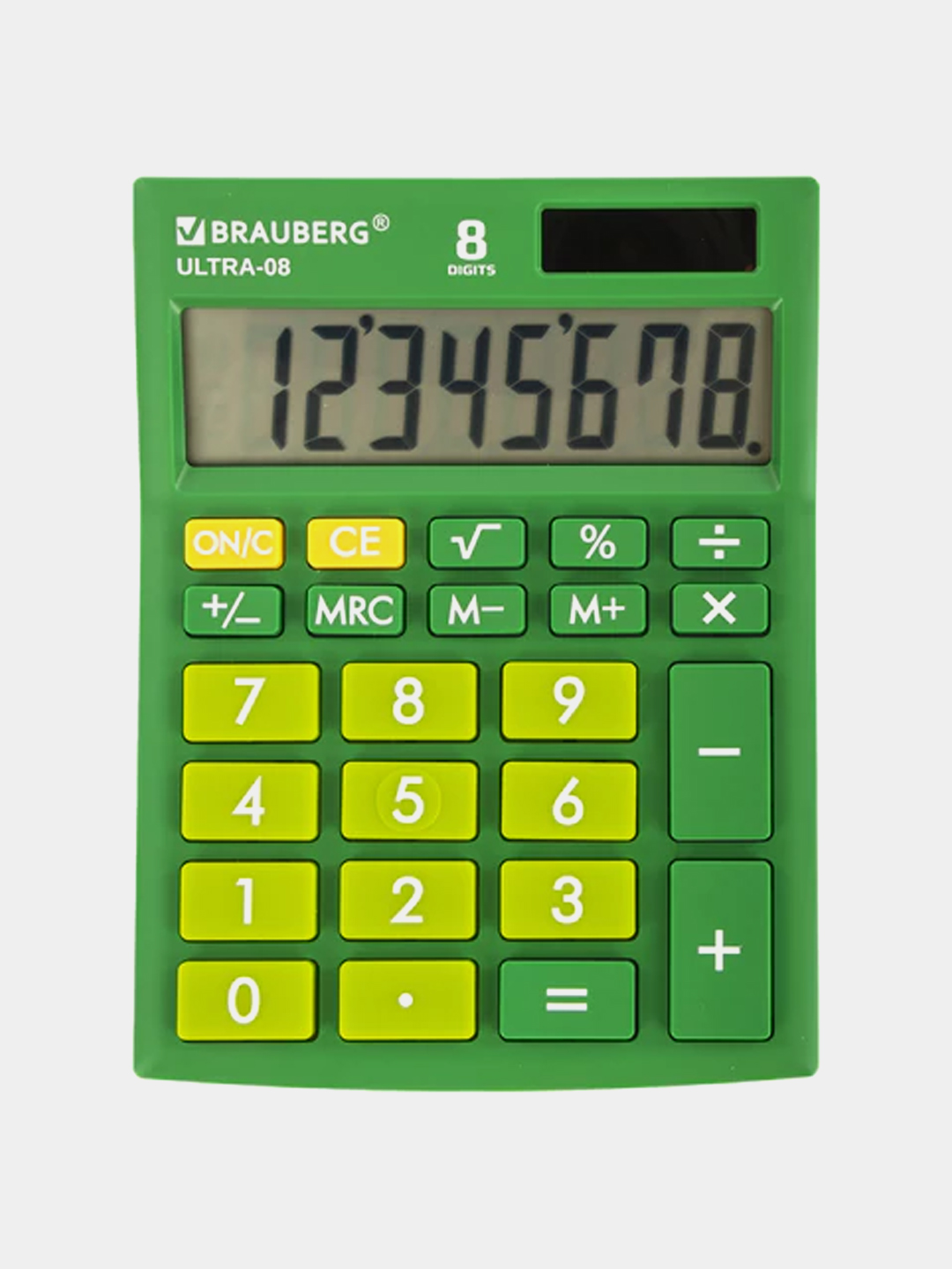 BRAUBERG ULTRA-08-GN stol kalkulyatori 154×115 mm 8 xonalik juft quvvat yashil 250509