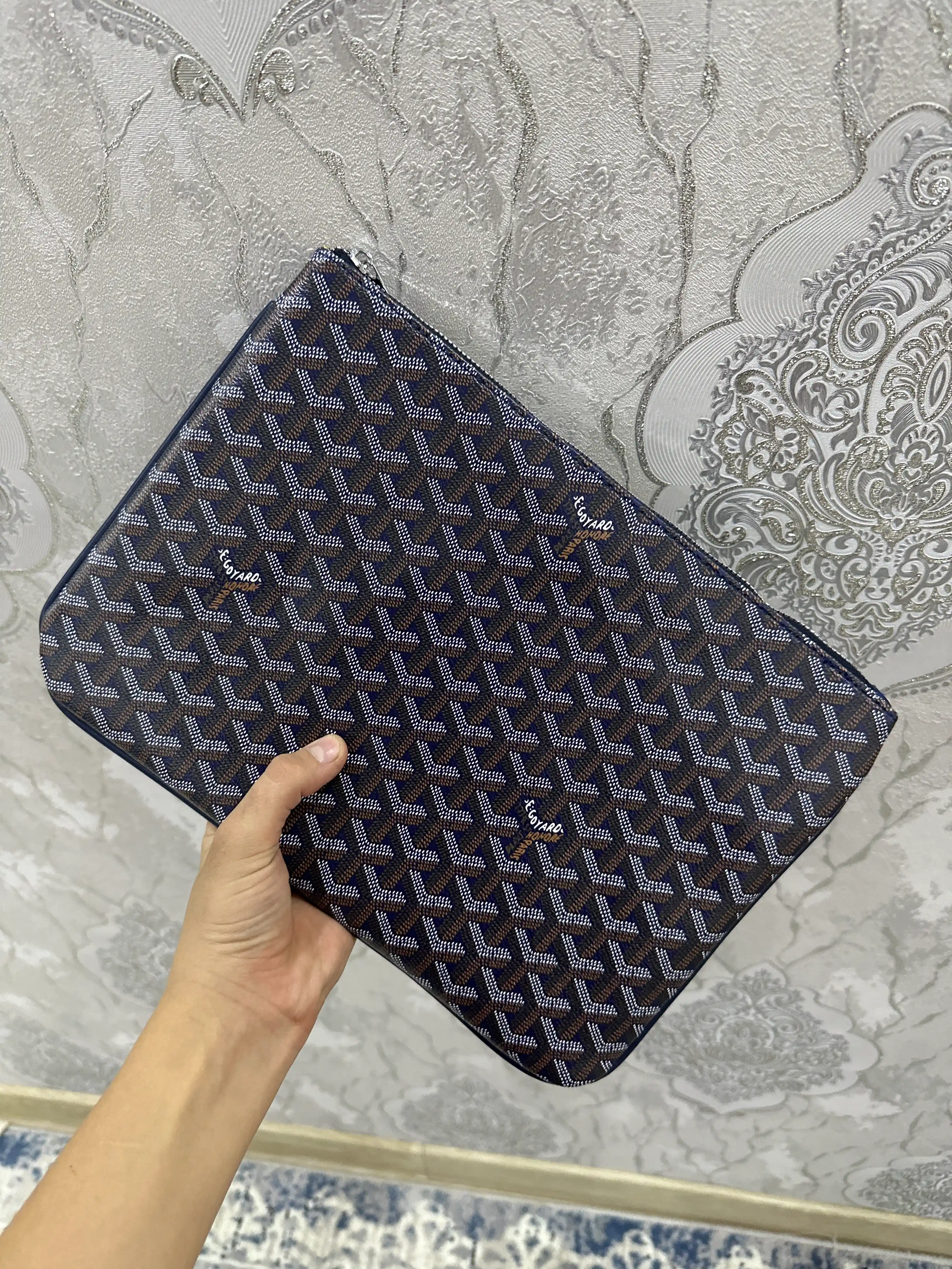 Goyard qo‘l sumka-klatch, barsetka erkaklar va ayollar uchun, zamonaviy dizayn karobkali
