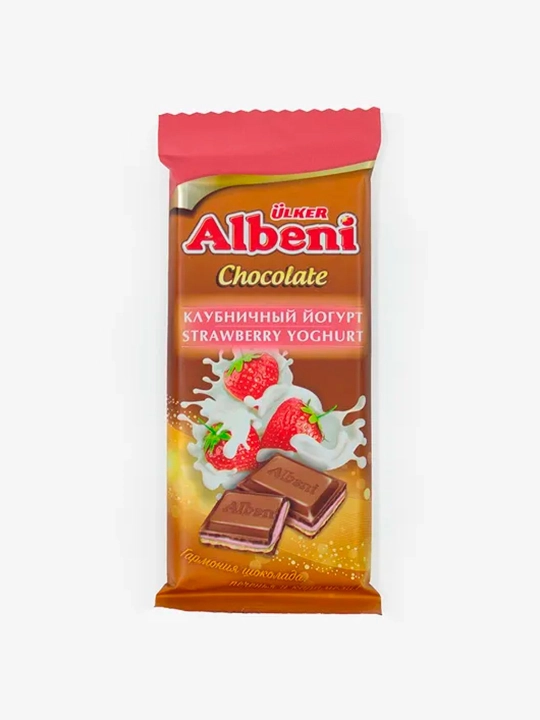 Albeni мягкое печенье с клубнично-йогуртовой начинкой, 85 г, 3 шт
