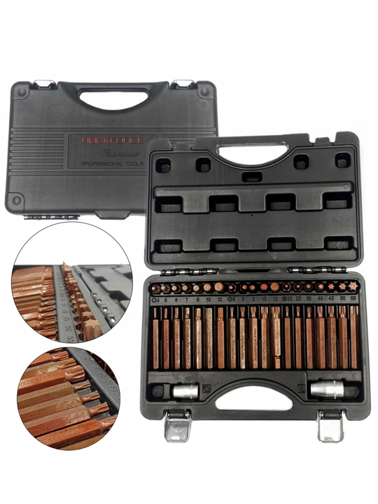 Professional 40 dona uzun bitlar to‘plami — Torx, Hex, Xoch, Yulduz, Maxsus uchlik bitlar