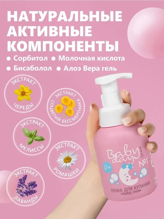 Набор 5в1 детская уходовая косметика Baby Day, для новорожденных детей