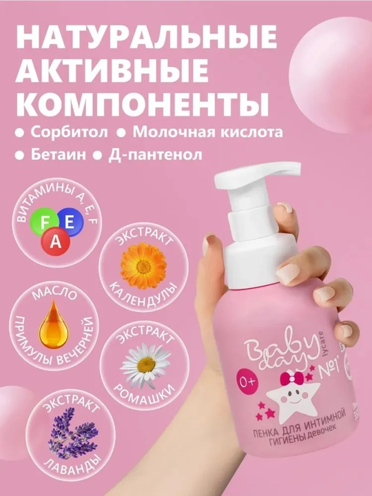 Набор 5в1 детская уходовая косметика Baby Day, для новорожденных детей