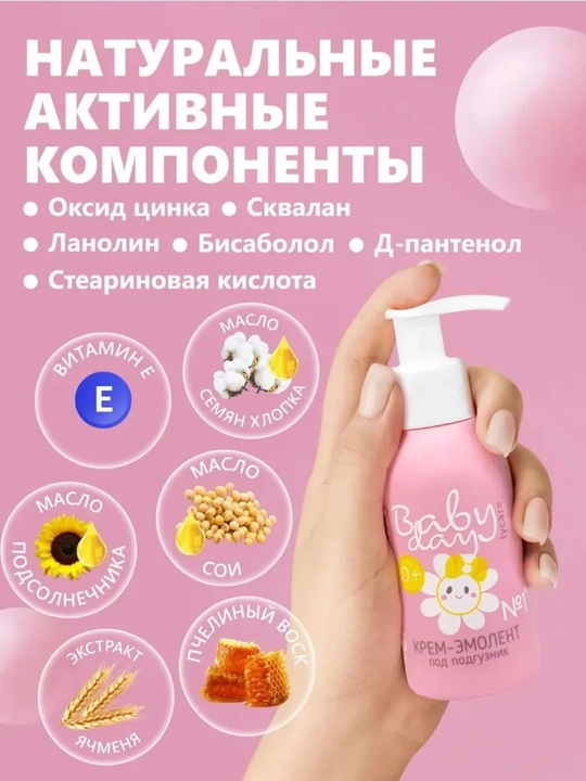 Набор 5в1 детская уходовая косметика Baby Day, для новорожденных детей
