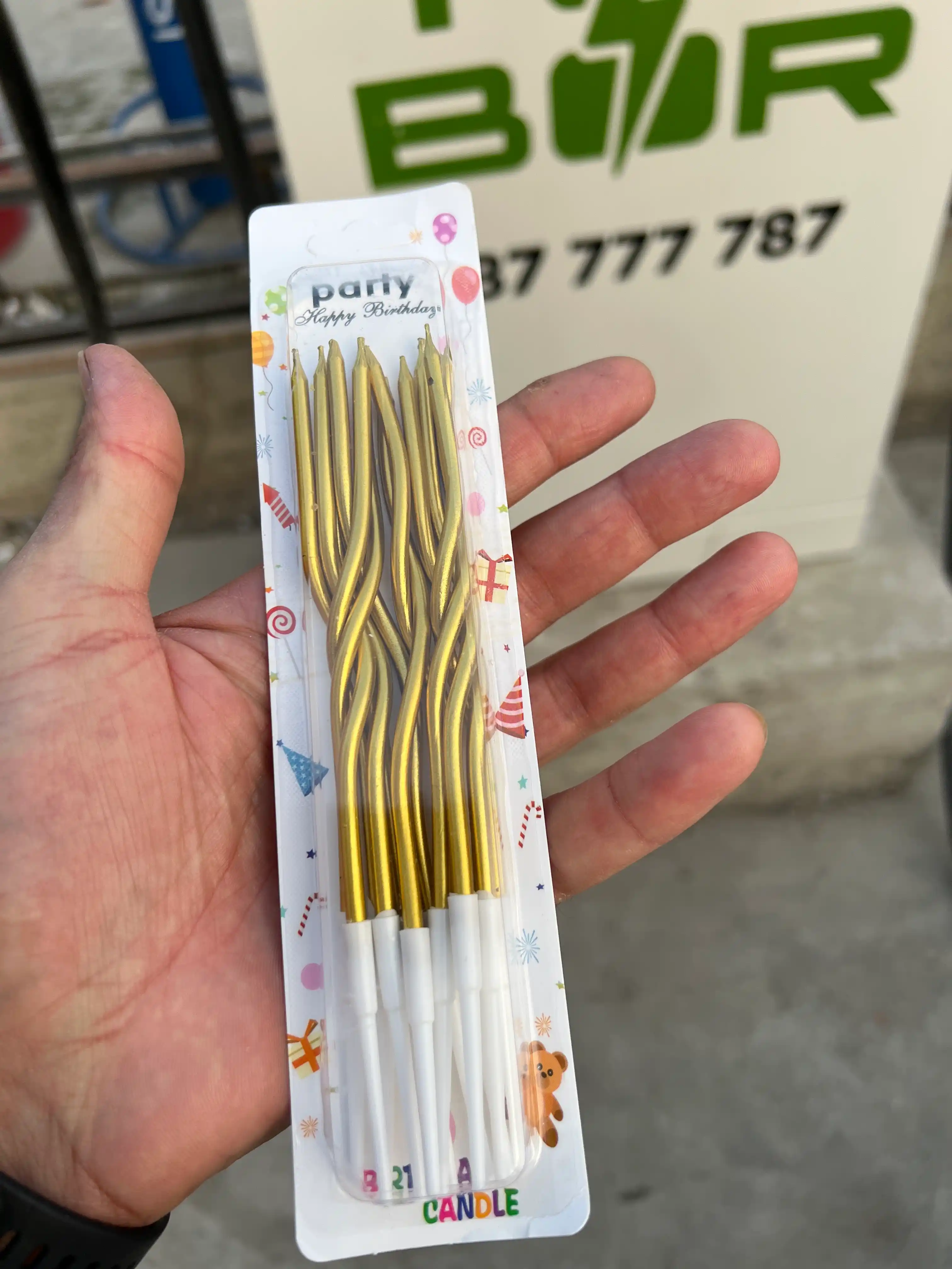 Свечи для торта, длинные, волнистые, спиральные