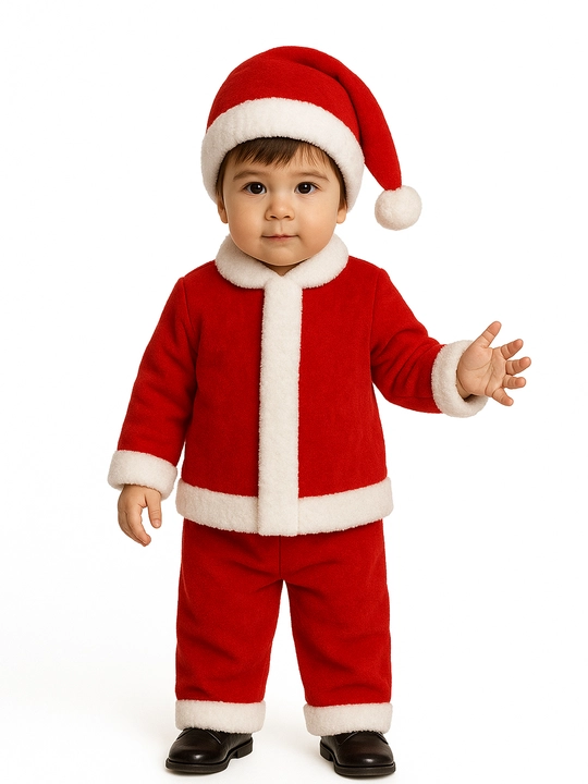 O'g'il va qiz bolalar uchun yangi yil karnaval Qorbobo kostyumi Santa klaus kiyimi