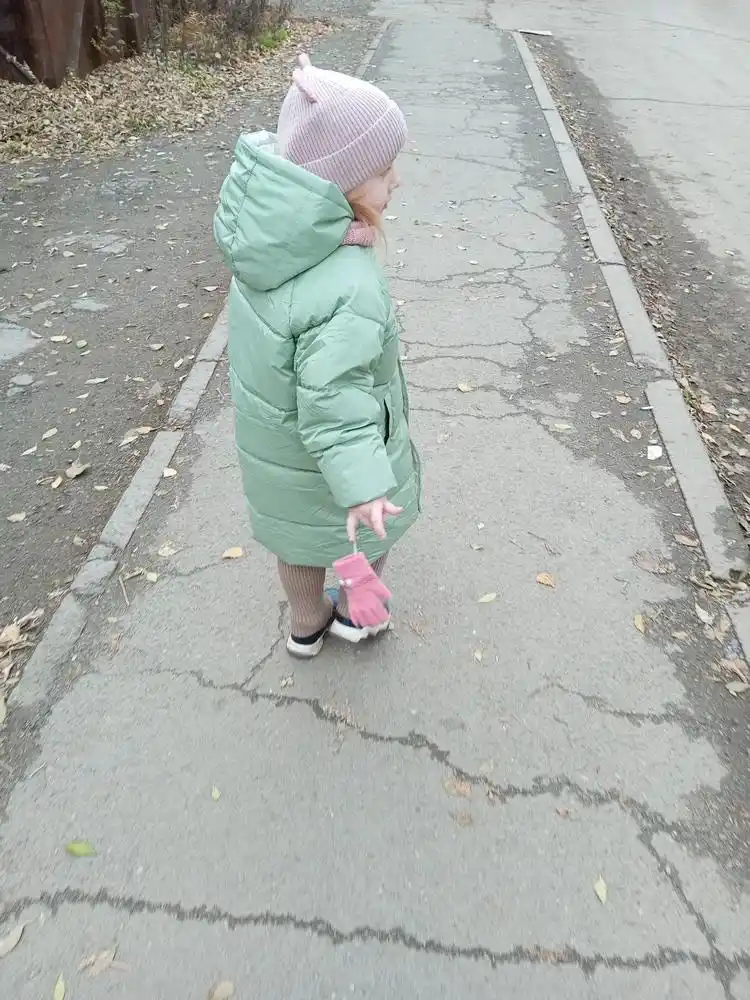 Детская куртка с хлопковой подкладкой, пуховик для детей, 6-9 лет, тёплая, зимняя, -10°C