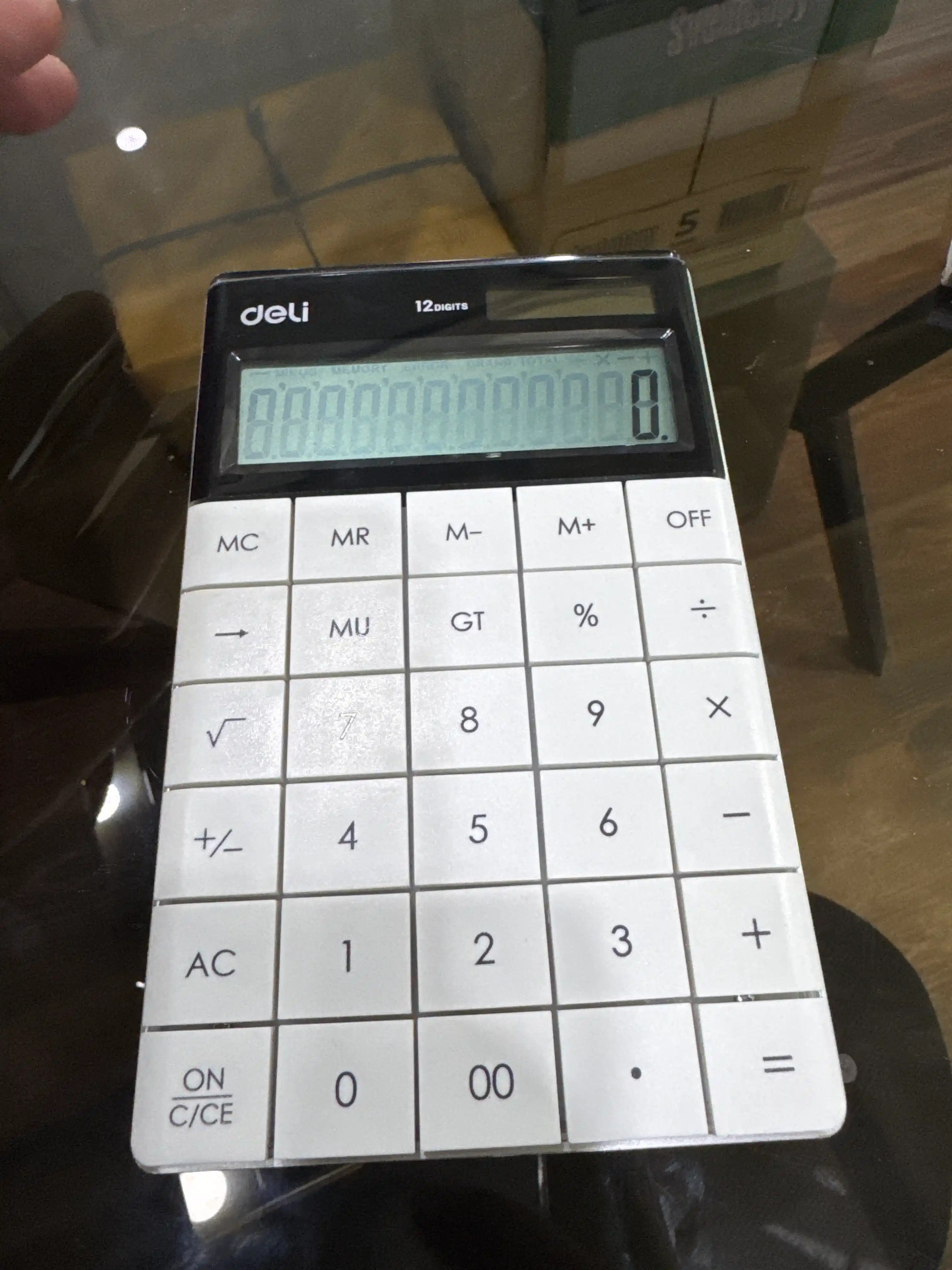Kalkulator, 12 rakamlar, "Deli" E1589 (oq) 164.6х129.9х14.6mm