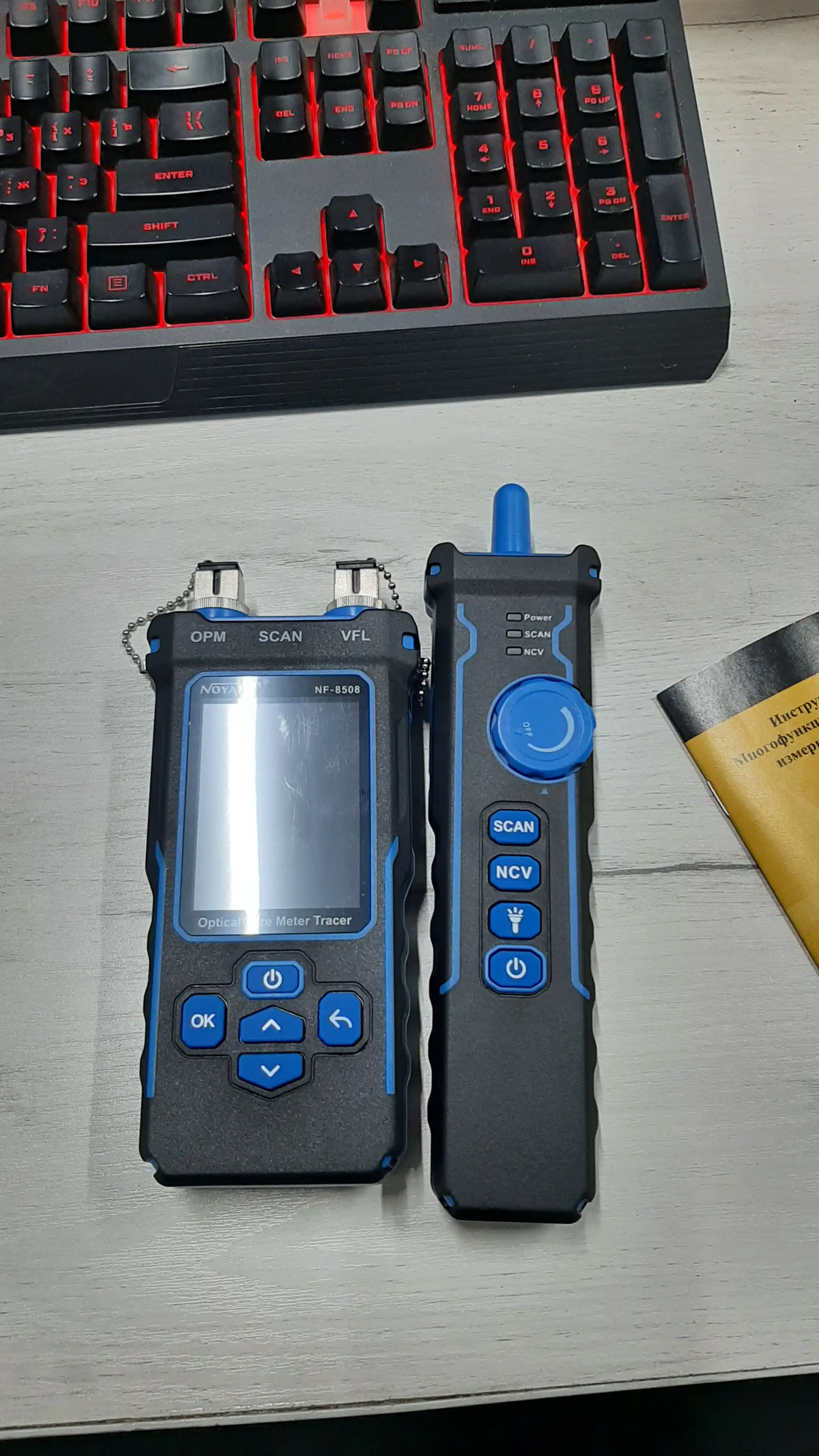 Сетевой кабельный многофункциональный тестер NOYAFA NF-8508 для RJ11/45, POE, Fiber Optic