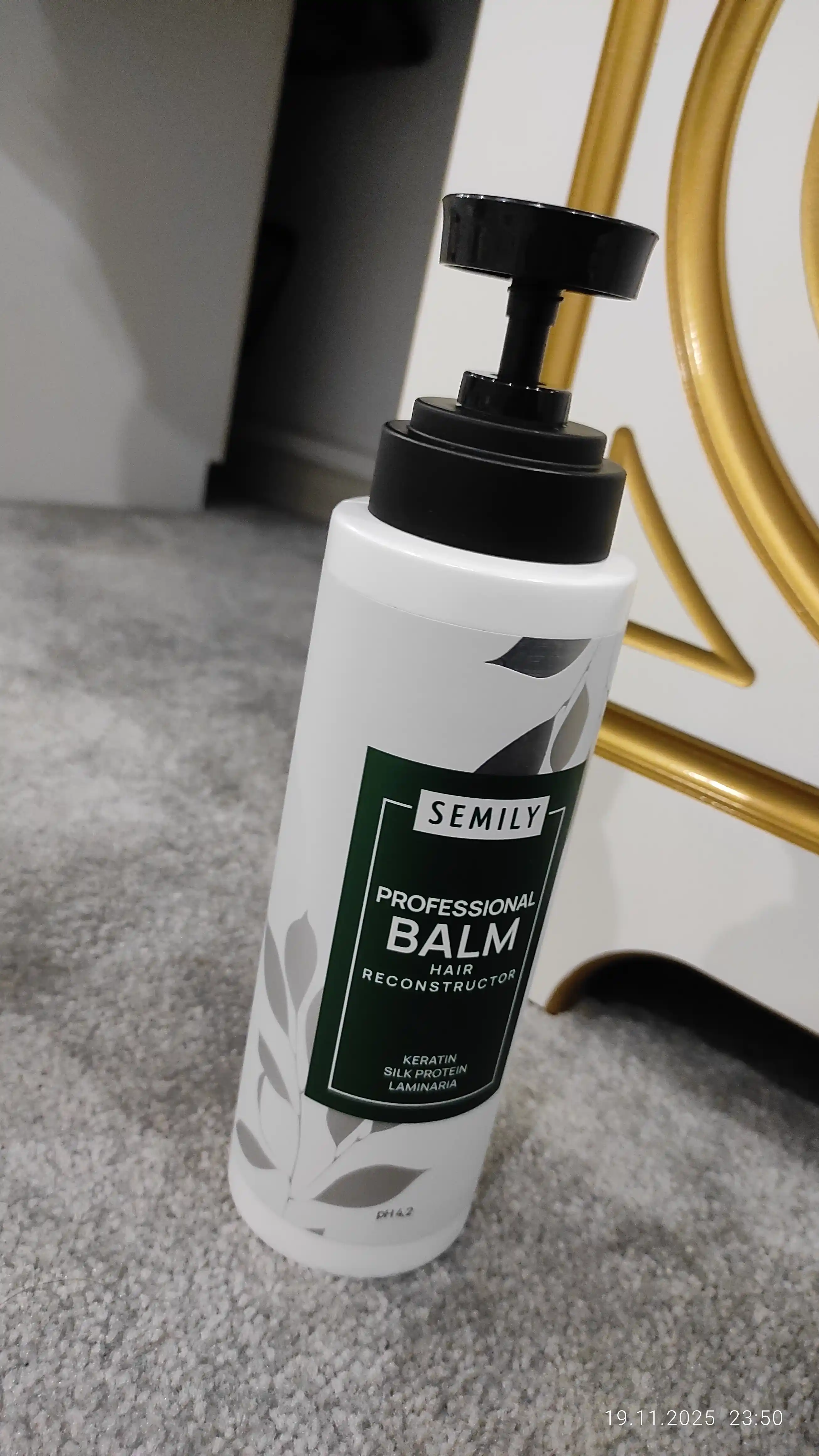 Keratin va ipakli soch chayish balzami, SEMILY konditsioneri, 400 ml