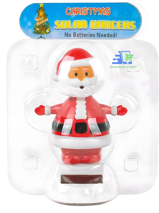 Quyosh batareyalarida yangi yil haykalchasi - qor odam, santa, bug‘u, elf, archa, (11 sm)