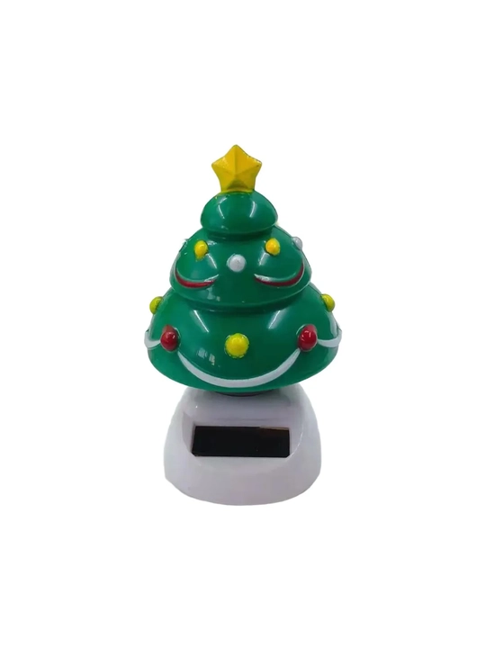 Quyosh batareyalarida yangi yil haykalchasi - qor odam, santa, bug‘u, elf, archa, (11 sm)