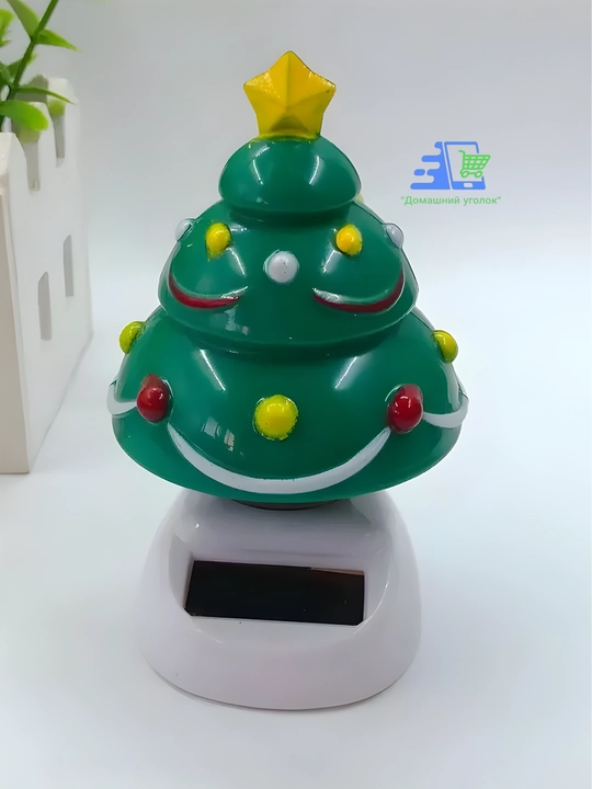 Quyosh batareyalarida yangi yil haykalchasi - qor odam, santa, bug‘u, elf, archa, (11 sm)