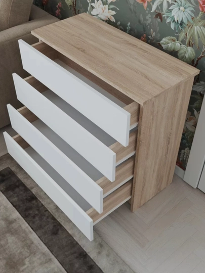Комод hi-tech, с 4 ящиками, Martin 73x70x33 — SIFATMB-KOMBEZRUCH70-КАРМЛН