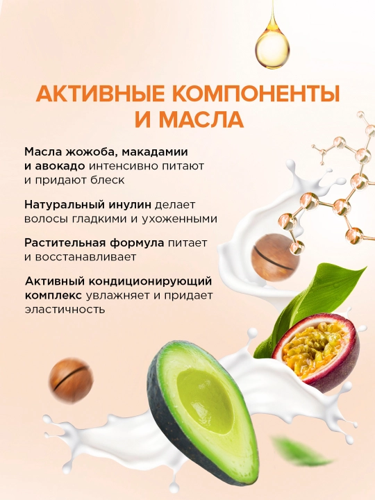 Бальзам для волос SYNERGETIC "Максимальное питание и восстановление", 400 мл