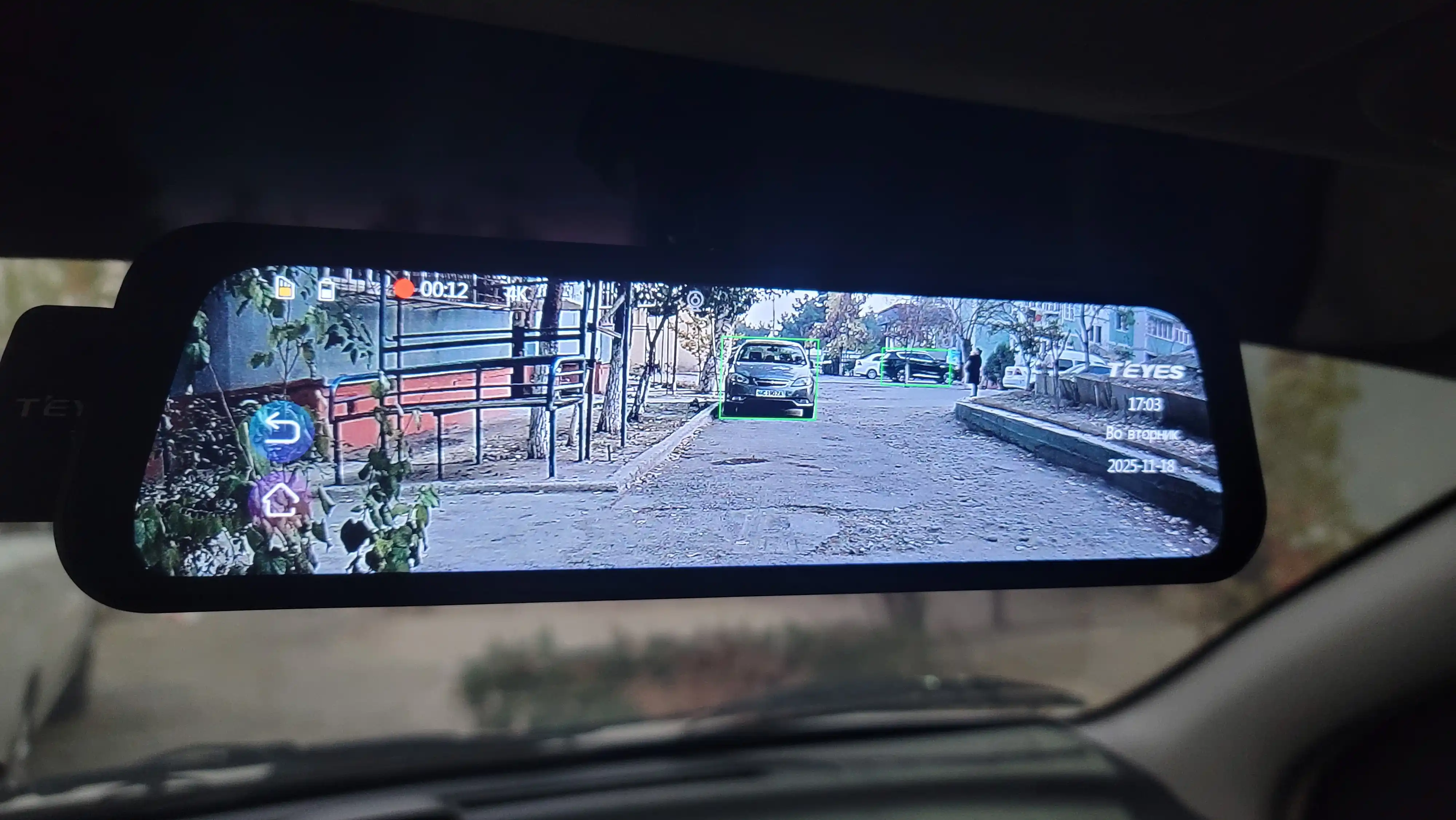 Видеорегистратор для автомобиля TEYES Q8 PRO, с 3 камерами, Wi-Fi, зеркало заднего вида
