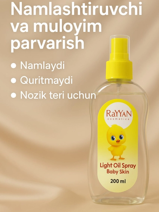 Chaqaloqlar uchun yog, massaj uchun moy, namlovchi, 200 ml - 