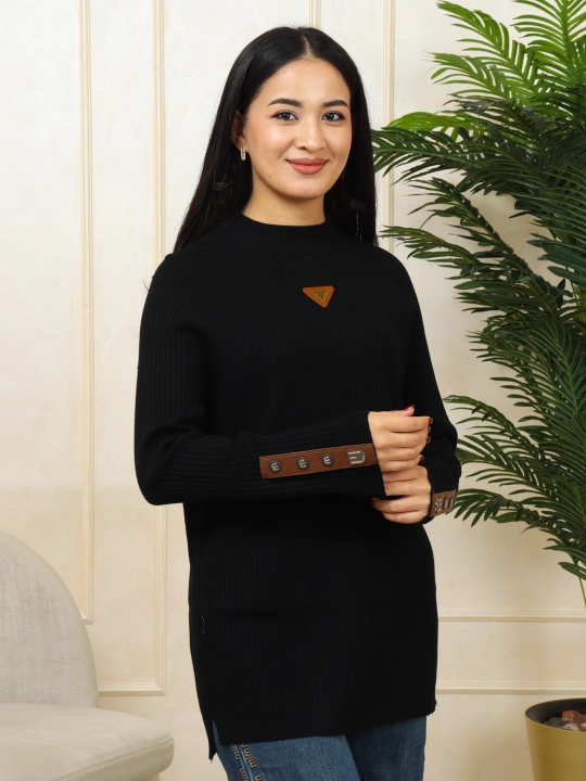 Ayollar tunikasi, katta o‘lchamdagi kuzgi, bahorgi trikotaj kiyim