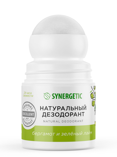 Дезодорант SYNERGETIC "Бергамот - зеленый лайм", 50 мл