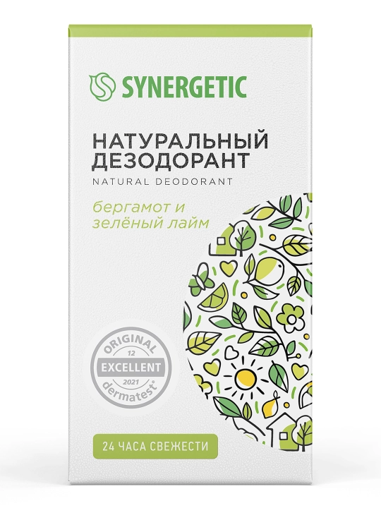 Дезодорант SYNERGETIC "Бергамот - зеленый лайм", 50 мл