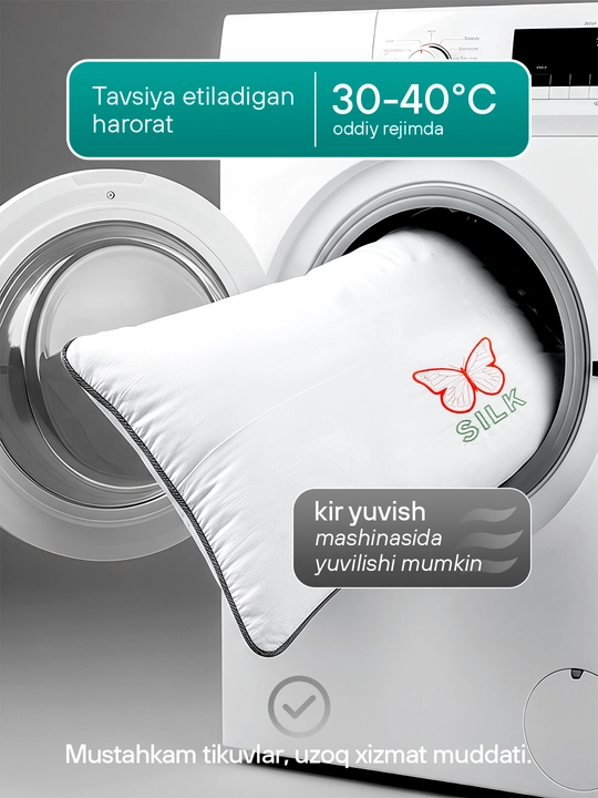 3D Air yostiq, 50x70 sm, ortopedik va hidsiz, 2 dona