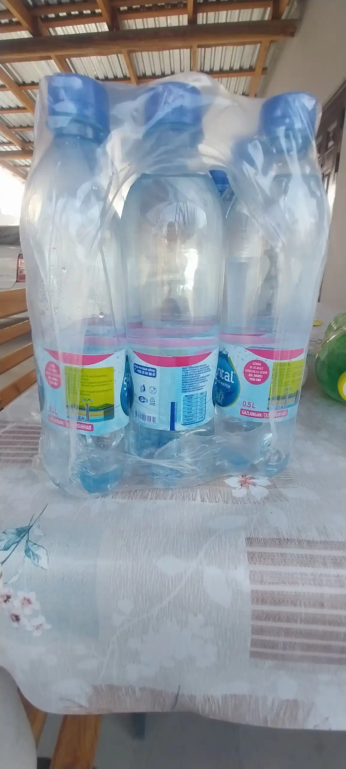 Gazlangan suv SANTAL, 0.5 litr dan 12 dona